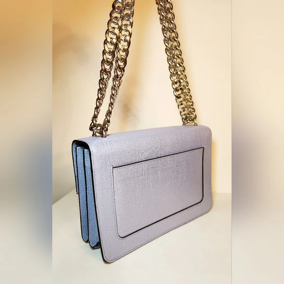 Henri bendel Warren Street chain detail light blue crossbody shoulder bag - Picture 4 of 6